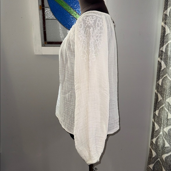Mes Demoiselles Gauzy 100% Cotton Embroidered Bohemian Top SZ 38 - Picture 3 of 9